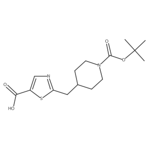 2-({1-[(Tert-butoxy)carbonyl]piperidin-4-yl}methyl)-1,3-thiazole-5-carboxylic acid Structure