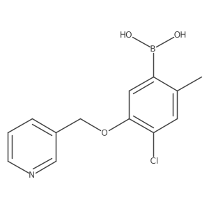 [4-Chloro-2-methyl-5-(pyridin-3-ylmethoxy)phenyl]boronic acid结构式