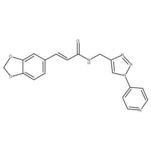 (E)-3-(benzo[d][1,3]dioxol-5-yl)-N-((1-(pyridin-4-yl)-1H-1,2,3-triazol-4-yl)methyl)acrylamide Structure