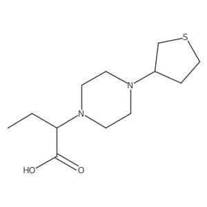 2-(4-(Tetrahydrothiophen-3-yl)piperazin-1-yl)butanoic acid结构式
