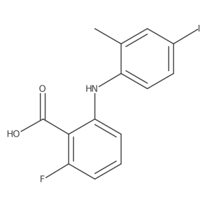 2-Fluoro-6-[(4-iodo-2-methylphenyl)amino]benzoic acid Structure