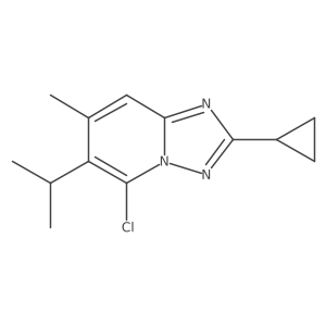 5-Chloro-2-cyclopropyl-7-methyl-6-(propan-2-yl)-[1,2,4]triazolo[1,5-a]pyridine结构式