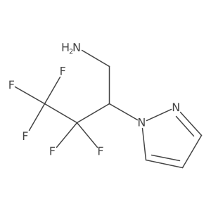 3,3,4,4,4-pentafluoro-2-(1H-pyrazol-1-yl)butan-1-amine Structure