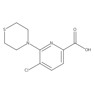 5-Chloro-6-(thiomorpholin-4-yl)pyridine-2-carboxylic acid结构式