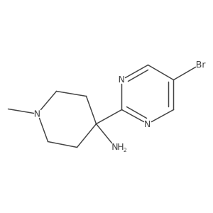 4-(5-Bromopyrimidin-2-yl)-1-methylpiperidin-4-amine结构式