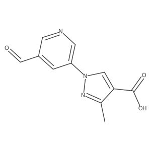 1-(5-formylpyridin-3-yl)-3-methyl-1H-pyrazole-4-carboxylic acid Structure