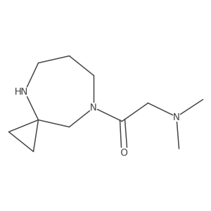 1-{4,8-Diazaspiro[2.6]nonan-8-yl}-2-(dimethylamino)ethan-1-one结构式