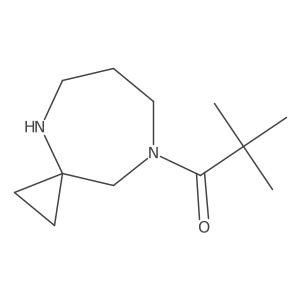 1-{4,8-Diazaspiro[2.6]nonan-8-yl}-2,2-dimethylpropan-1-one结构式