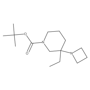 Tert-butyl 3-(azetidin-1-yl)-3-ethylpiperidine-1-carboxylate Structure