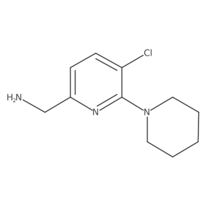 [5-Chloro-6-(piperidin-1-yl)pyridin-2-yl]methanamine Structure