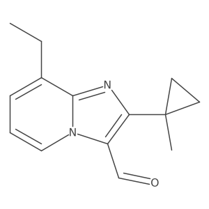 8-Ethyl-2-(1-methylcyclopropyl)imidazo[1,2-a]pyridine-3-carbaldehyde结构式