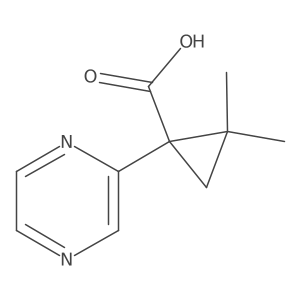 2,2-Dimethyl-1-(pyrazin-2-yl)cyclopropane-1-carboxylic acid Structure