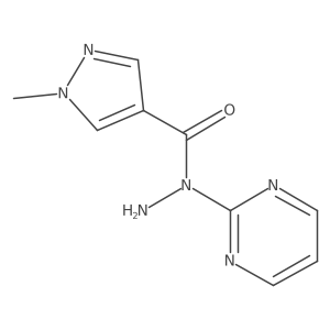 1-methyl-N-(pyrimidin-2-yl)-1H-pyrazole-4-carbohydrazide Structure