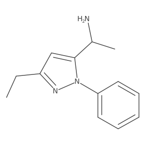(1S)-1-(3-ethyl-1-phenyl-1H-pyrazol-5-yl)ethan-1-amine结构式