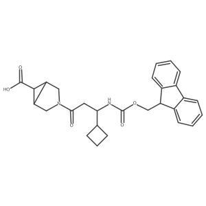 (1R,5S)-3-[3-cyclobutyl-3-({[(9H-fluoren-9-yl)methoxy]carbonyl}amino)propanoyl]-3-azabicyclo[3.1.0]hexane-6-carboxylic acid Structure