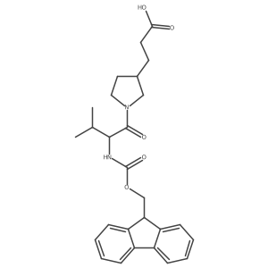 3-{1-[(2R)-2-({[(9H-fluoren-9-yl)methoxy]carbonyl}amino)-3-methylbutanoyl]pyrrolidin-3-yl}propanoic acid Structure