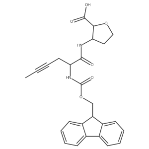 3-[2-({[(9H-fluoren-9-yl)methoxy]carbonyl}amino)hex-4-ynamido]oxolane-2-carboxylic acid结构式