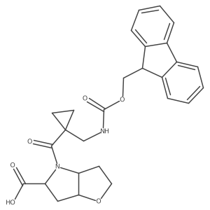 4-{1-[({[(9H-fluoren-9-yl)methoxy]carbonyl}amino)methyl]cyclopropanecarbonyl}-hexahydro-2H-furo[3,2-b]pyrrole-5-carboxylic acid Structure