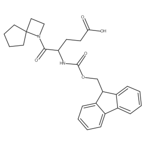 5-{1-azaspiro[3.4]octan-1-yl}-4-({[(9H-fluoren-9-yl)methoxy]carbonyl}amino)-5-oxopentanoic acid结构式