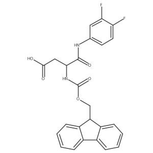 3-[(3,4-difluorophenyl)carbamoyl]-3-({[(9H-fluoren-9-yl)methoxy]carbonyl}amino)propanoic acid结构式