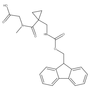 2-(1-{1-[({[(9H-fluoren-9-yl)methoxy]carbonyl}amino)methyl]cyclopropyl}-N-methylformamido)acetic acid Structure