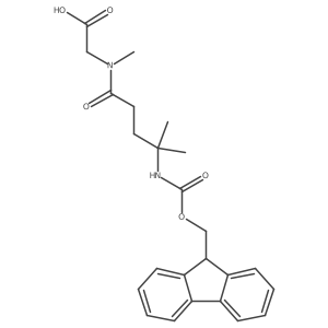 2-[4-({[(9H-fluoren-9-yl)methoxy]carbonyl}amino)-N,4-dimethylpentanamido]acetic acid结构式