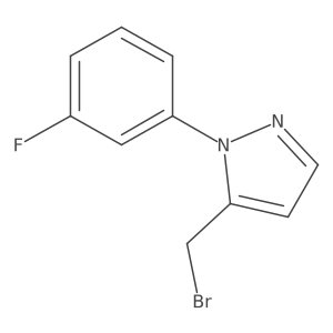 5-(bromomethyl)-1-(3-fluorophenyl)-1H-pyrazole Structure