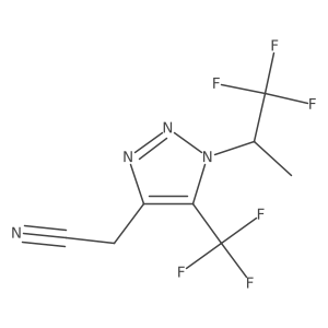 2-[5-(trifluoromethyl)-1-(1,1,1-trifluoropropan-2-yl)-1H-1,2,3-triazol-4-yl]acetonitrile Structure