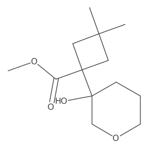 Methyl 1-(3-hydroxyoxan-3-yl)-3,3-dimethylcyclobutane-1-carboxylate结构式