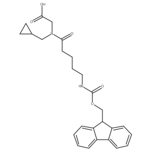 2-[N-(cyclopropylmethyl)-5-({[(9H-fluoren-9-yl)methoxy]carbonyl}amino)pentanamido]acetic acid结构式