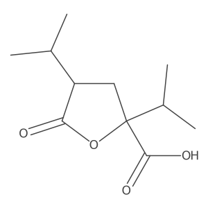 5-Oxo-2,4-bis(propan-2-yl)oxolane-2-carboxylic acid Structure