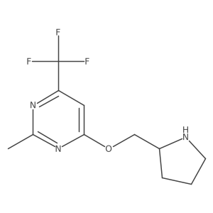 2-Methyl-4-[(pyrrolidin-2-yl)methoxy]-6-(trifluoromethyl)pyrimidine结构式