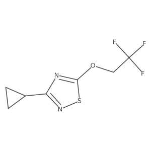 3-Cyclopropyl-5-(2,2,2-trifluoroethoxy)-1,2,4-thiadiazole结构式