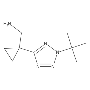 [1-(2-tert-butyl-2H-1,2,3,4-tetrazol-5-yl)cyclopropyl]methanamine结构式