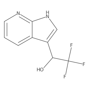 2,2,2-trifluoro-1-{1H-pyrrolo[2,3-b]pyridin-3-yl}ethan-1-ol结构式