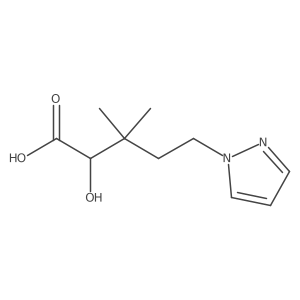 2-hydroxy-3,3-dimethyl-5-(1H-pyrazol-1-yl)pentanoic acid Structure