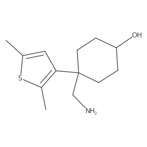 4-(Aminomethyl)-4-(2,5-dimethylthiophen-3-yl)cyclohexan-1-ol Structure