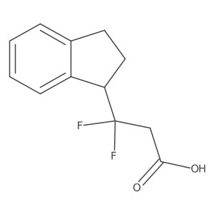 3-(2,3-dihydro-1H-inden-1-yl)-3,3-difluoropropanoic acid结构式