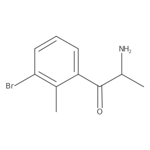 2-Amino-1-(3-bromo-2-methylphenyl)propan-1-one结构式