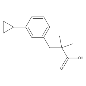 3-(3-Cyclopropylphenyl)-2,2-dimethylpropanoic acid Structure