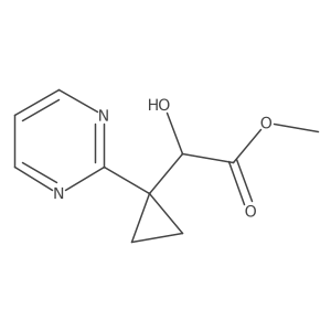 Methyl 2-hydroxy-2-[1-(pyrimidin-2-yl)cyclopropyl]acetate结构式