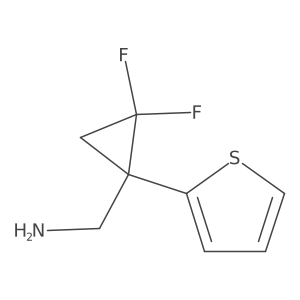[2,2-Difluoro-1-(thiophen-2-yl)cyclopropyl]methanamine结构式