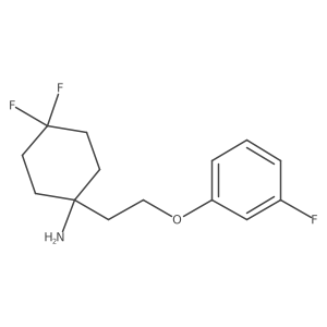 4,4-Difluoro-1-[2-(3-fluorophenoxy)ethyl]cyclohexan-1-amine Structure