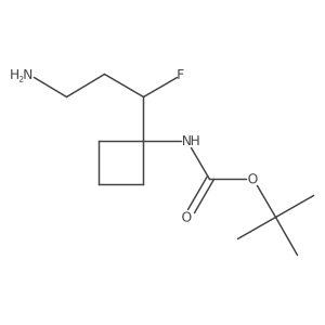 tert-butyl N-[1-(3-amino-1-fluoropropyl)cyclobutyl]carbamate Structure
