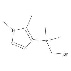 4-(1-bromo-2-methylpropan-2-yl)-1,5-dimethyl-1H-pyrazole Structure