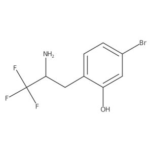 2-(2-Amino-3,3,3-trifluoropropyl)-5-bromophenol Structure