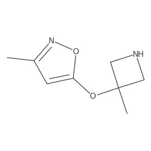 3-Methyl-5-[(3-methylazetidin-3-yl)oxy]-1,2-oxazole结构式