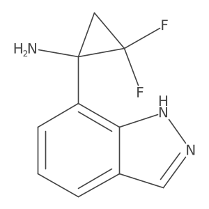 2,2-difluoro-1-(1H-indazol-7-yl)cyclopropan-1-amine Structure