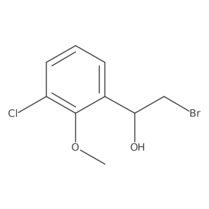 2-Bromo-1-(3-chloro-2-methoxyphenyl)ethan-1-ol Structure