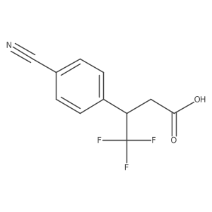 3-(4-Cyanophenyl)-4,4,4-trifluorobutanoic acid Structure